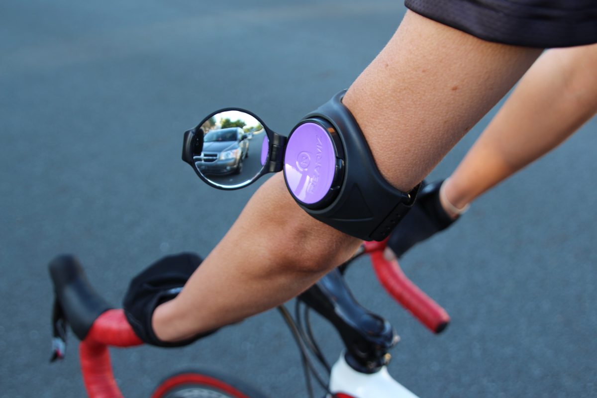 First Arm-Mounted Cycling Mirror